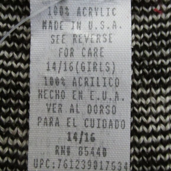 JORDACHE GIRL'S SIZE 14 / 16 SWEATER IVORY & BLACK LEOPARD BOA TOP NWT - Picture 11 of 13